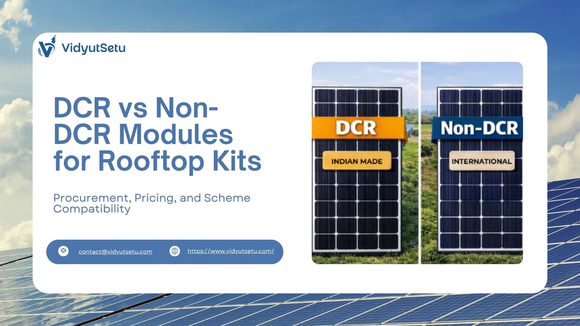DCR vs Non-DCR Modules for Rooftop Kits