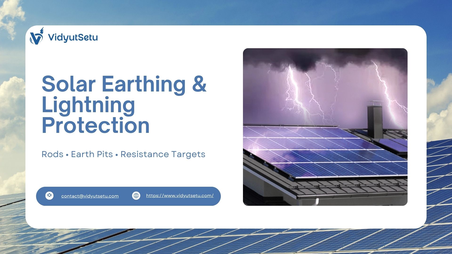 Earthing & Lightning Protection for Rooftop Solar Kits