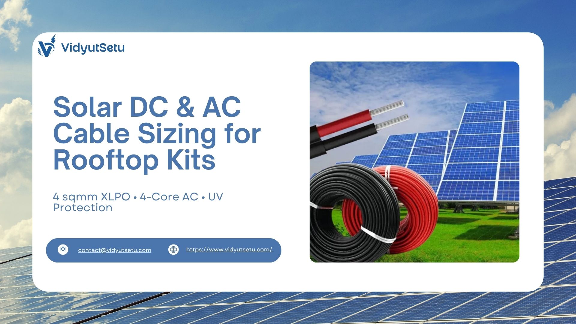 Solar DC & AC Cable Sizing for Rooftop Kits